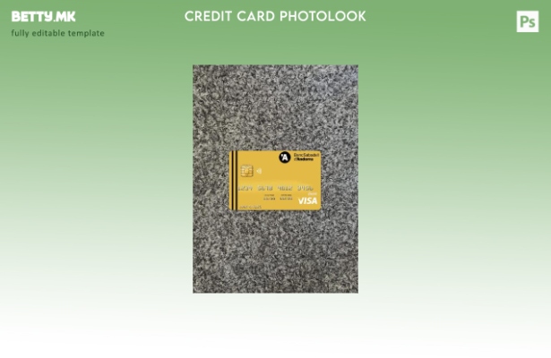 модерен стил Андора банка Сабадел банка виза картичка photolook пред шаблон